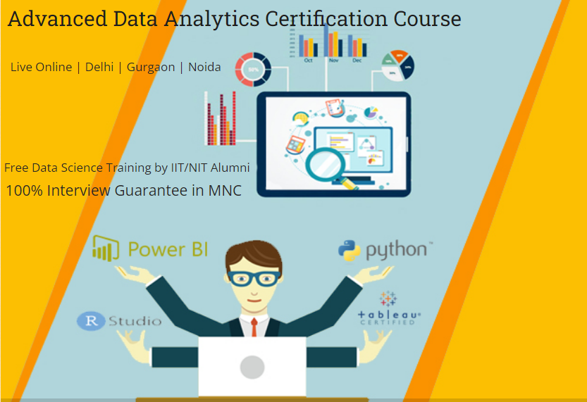 Data Science Certification Course, Mandawali, Delhi, SLA Data Analyst Classes, Python Tableau, Power BI Training,